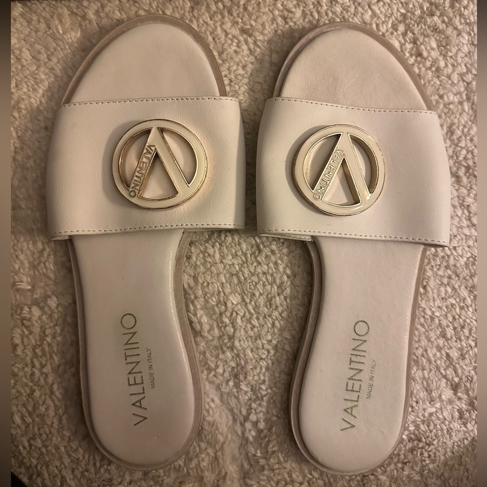 Valentino CalfSkin Slide Sandal